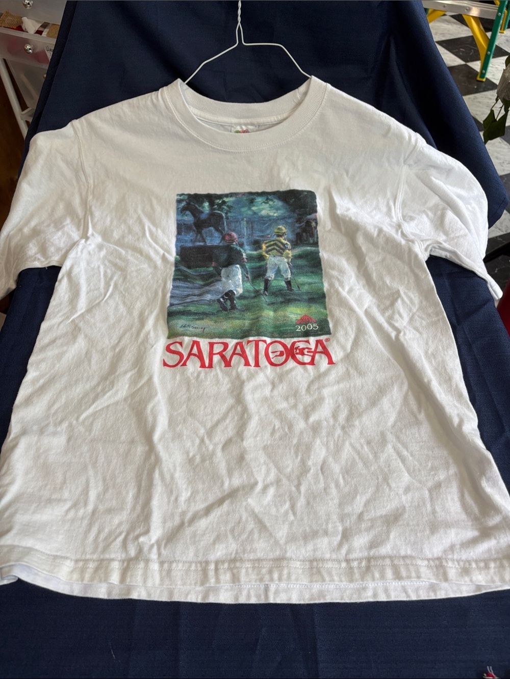 🐎 SARATOGA 2005 Men’s Medium Racetrack Graphic Tee
